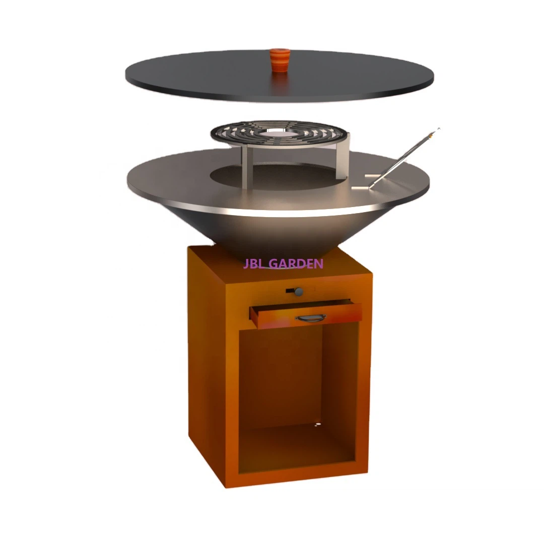 Corten metal grill BBQ  