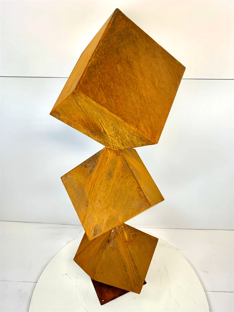 Large Trinity Corten Steel Outdoor Sculpture Large Trinity Corten Steel Outdoor Sculpture