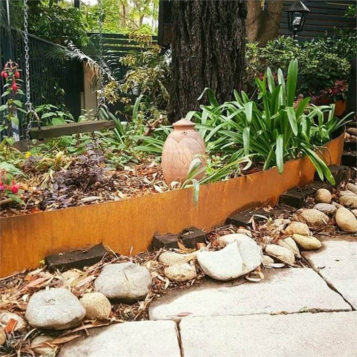 Garden Lawn Edge Garden Fence Corten Steel Edging