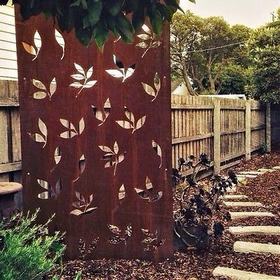 Garden Privacy Art Metal Panels Corten Steel Garden Screen