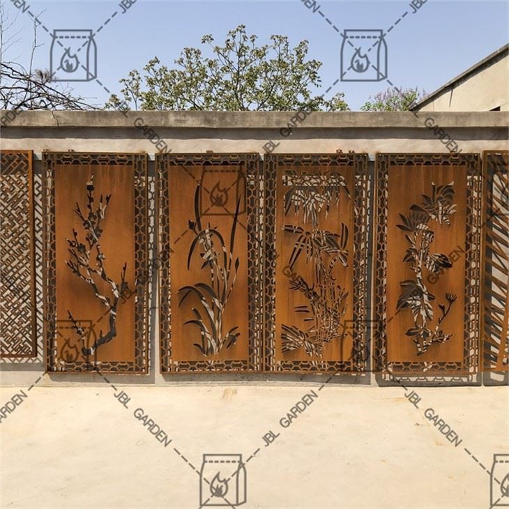 Ourdoor Corten Rusy Hang Screen