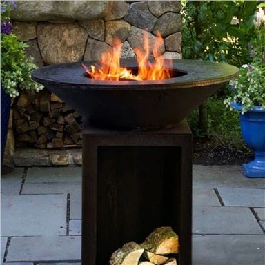 100cm Kwit manje Plak Corten Metal BBQ