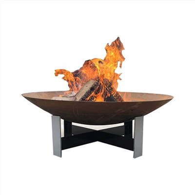 Deyò Wood Charcoal Burning Rouye Corten Steel Fireplace