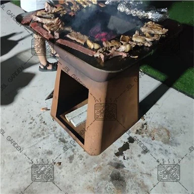 Corten Steel Fire Bowl Barbecue Grill