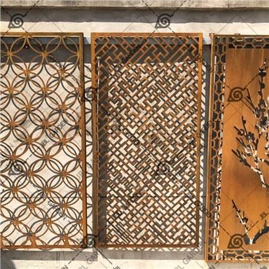 Corten Steel ankadreman miray patisyon koupe lazè