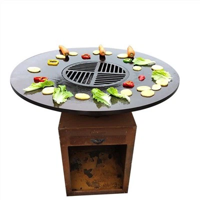 Pit dife ak griye barbecue