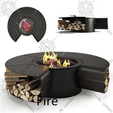 Sou entènèt jwèt Gas Garden Fire Pit