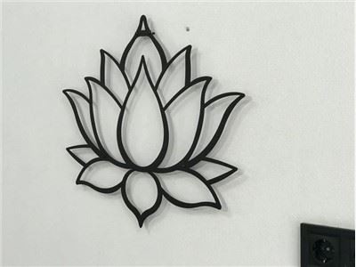 Lotus flè gwo deyò metal mi atizay