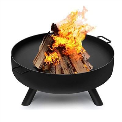 Deyò bwa dife twou bòl gri asye metal barbecue dife twou