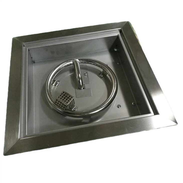 Sou entènèt jwèt Square Fire Pit Ring