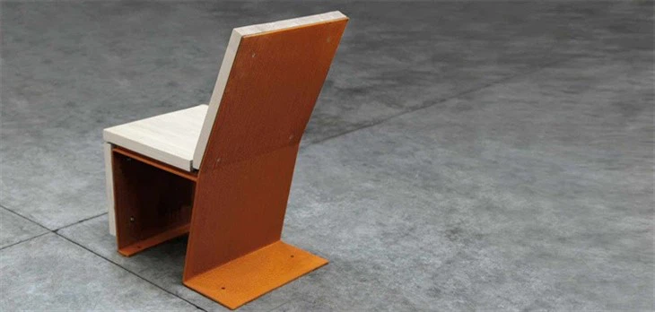 Bench Made Of Steel And Wood
