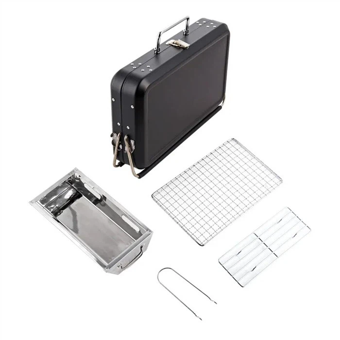 Briefcase Style Camping Folding Charcoal BBQ Grill