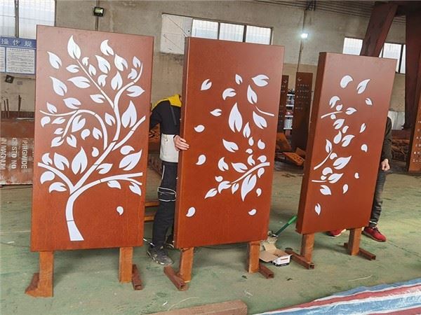 Corten Screens Abstract