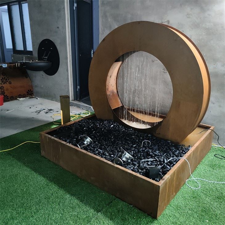 Corten Steel Water Features Waterfall factory