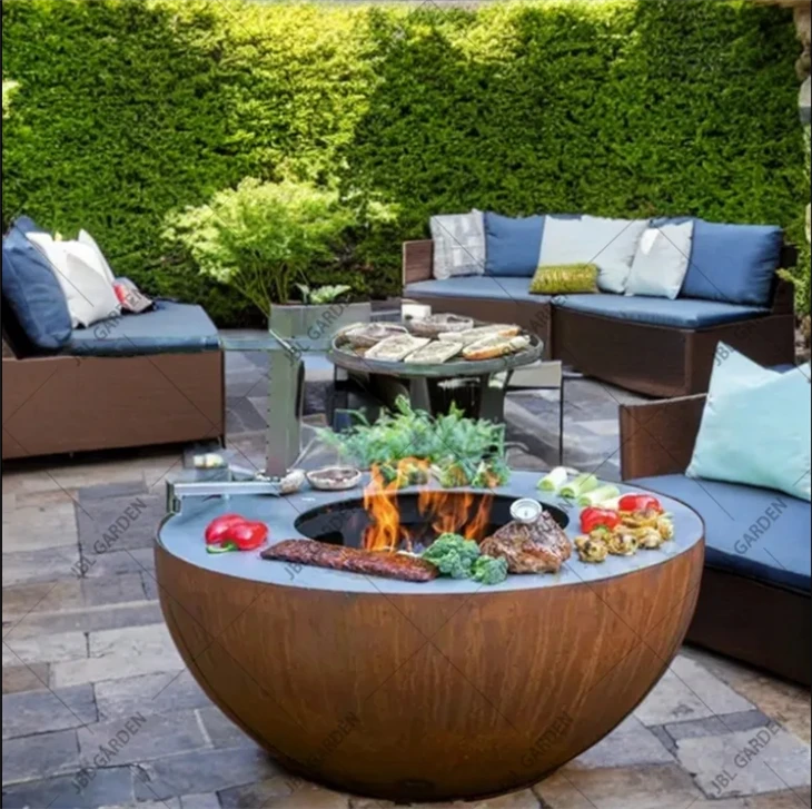 Faktori corten barbecue gri