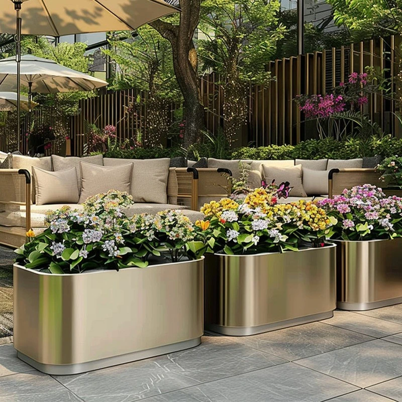 Stainless Steel Planters Stainless Steel Planters