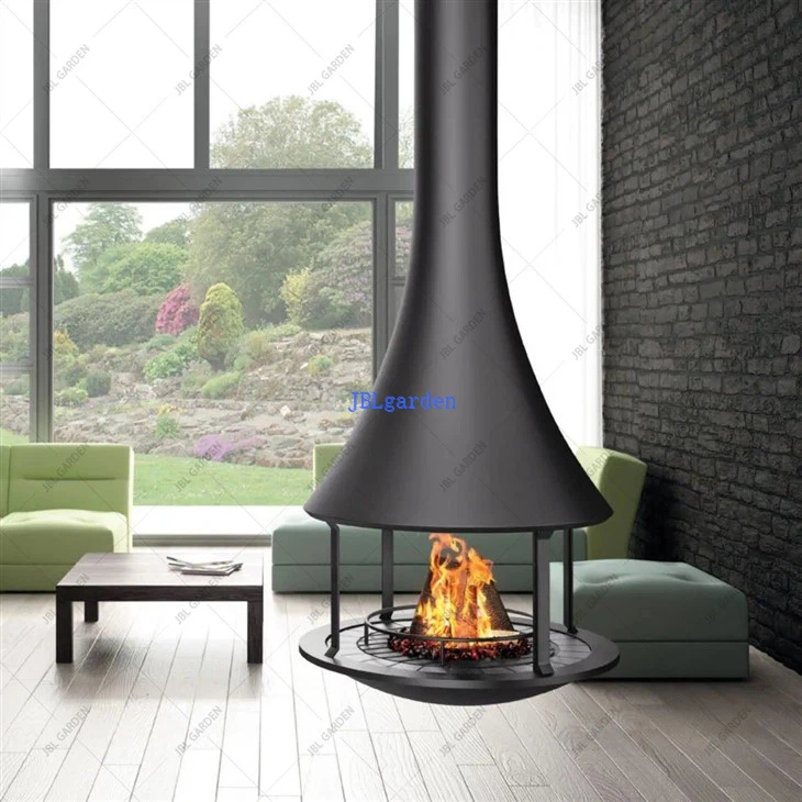 Modern Hotel Villa Hanging Fireplace
