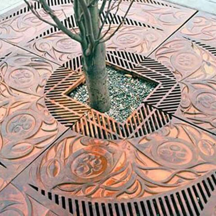 Pedestrian Friendly Corten Tree Grate suppliers
