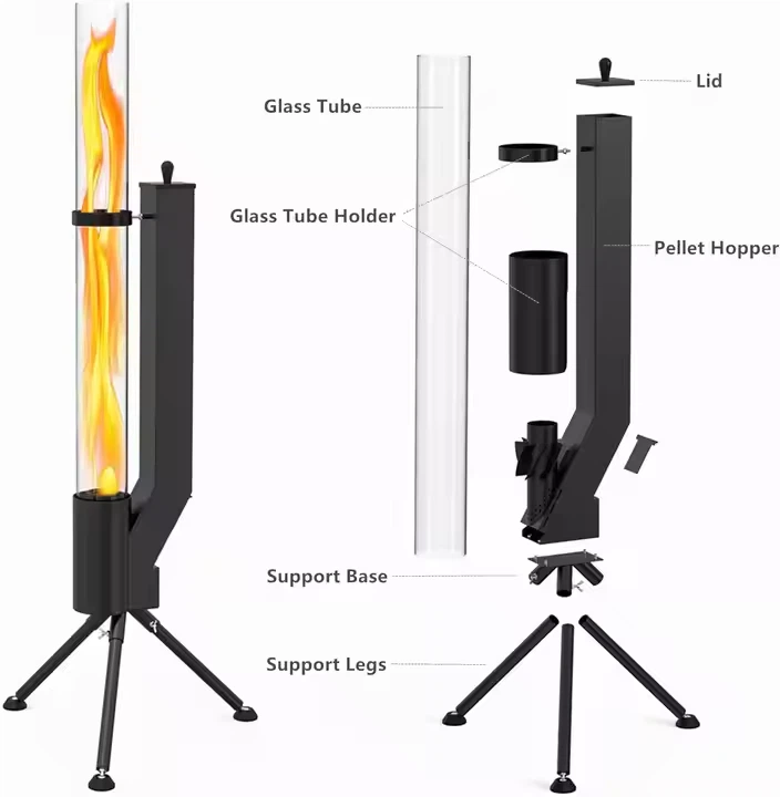 Pellet Stove Fire Heating