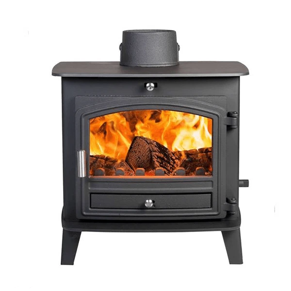 Real Fire Burning Firewood Heating Fireplace