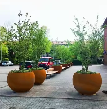 Konpayi fabrikasyon metal Steel Plant Pot