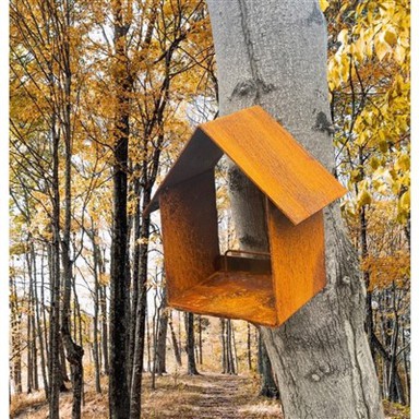 Rustic Steel Bird Feeder