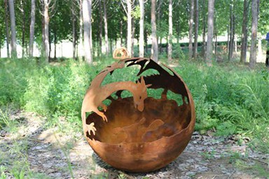 Steel Fire Pits Steel mwatye esfè