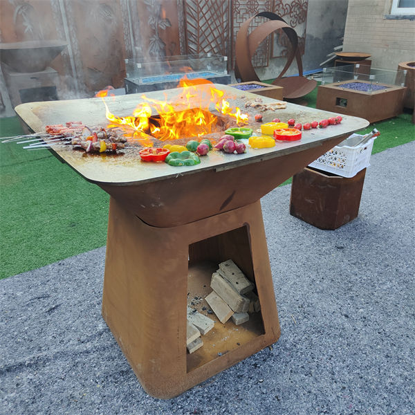 Sou entènèt jwèt Square Table Barbecue Grill