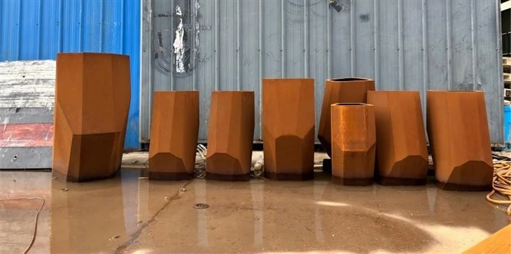 Timeless Rustic Aesthetic Corten Steel Planter Boxes high quality